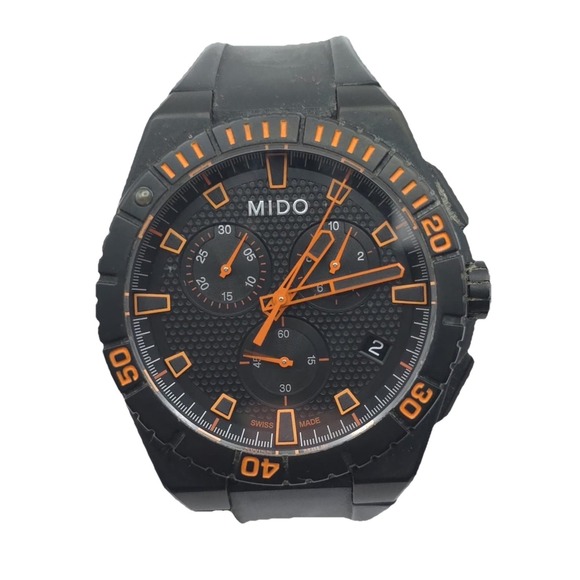 MIDO Ocean Star Chrono Men's Watch M023417A Rubber Strap Sapphire‎ Crystal SWISS